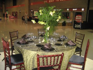 Soft green and brown tabletop