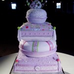 Sculpted Wedding Cake in Shades of Lavender