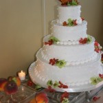 Wedding Cake with Fresh Orchids