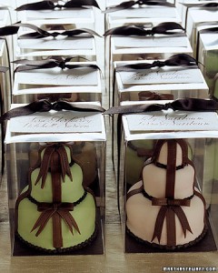 Elaborate Miniature Wedding Cake Favors