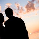 Bride & Groom at sunset