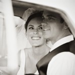 Bride and Groom leaving Wedding