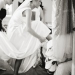Bride getting ready for her wedding