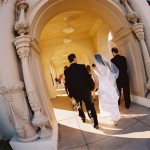 Bride making her way to ceremony