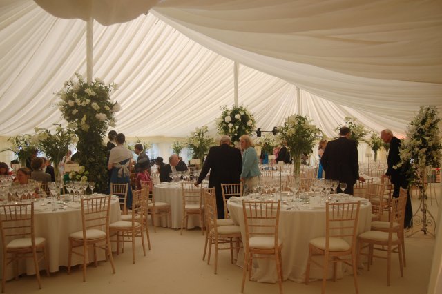 Tented Wedding Brunch Using a tent you create the environment from the 