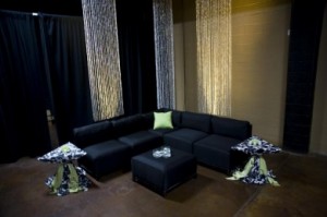 Custom Lounge in Black and Apple Green