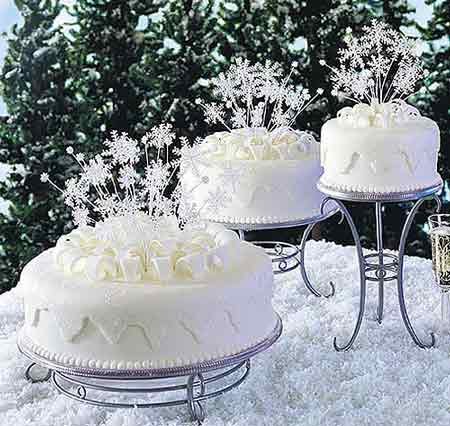Winter Wedding Cake If you are going to DIY your d cor for your winter 