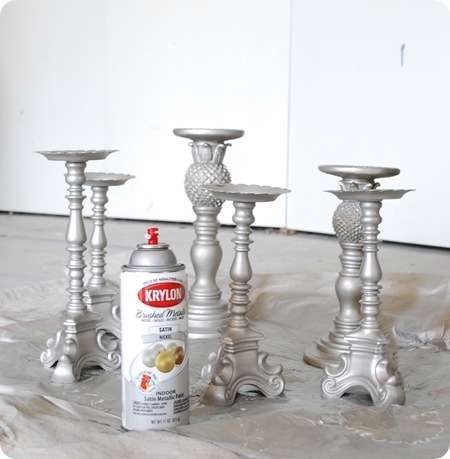 spray-paint-candlesticks spray paint candlesticks 5 Really Cute, Totally Do able DIY Wedding Projects